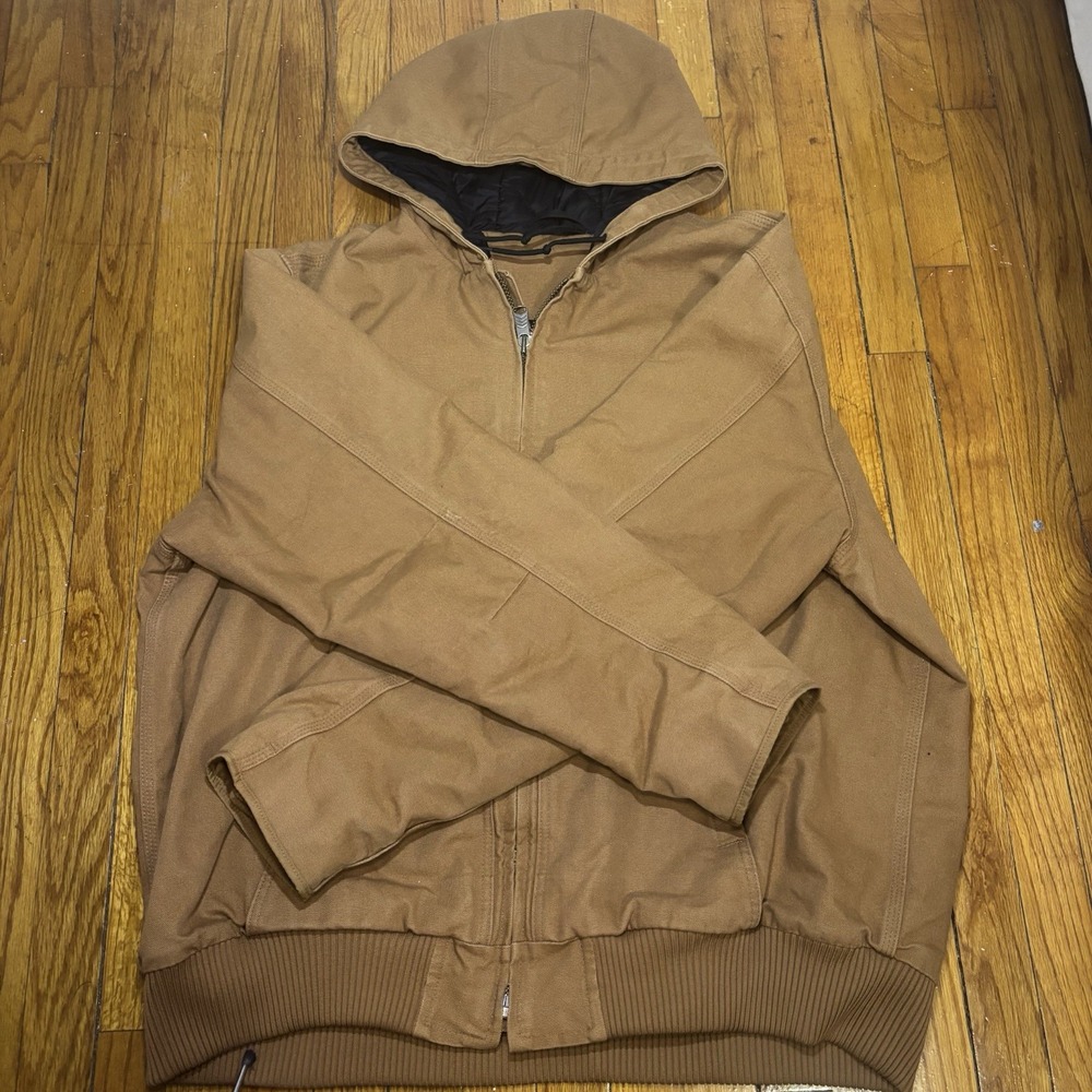 Carhartt Mens Insulated jacket washed Duck Brown 14806 2XL Tall 104050 Hooded